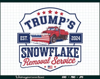 Trumps Snowflake 2024 SVG PNG, Remoção de floco de neve Trump png, Engraçado Trump natal svg, Sublimação patriótica Trump, Download digital