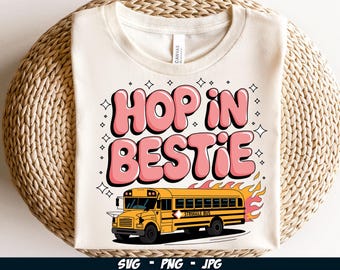 Luta Bus Hop In Bestie SVG PNG, Trendy Png, Saúde Mental svg, Engraçado Ansiedade Sublimação, Download digital