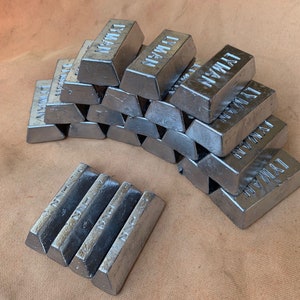 10 Pounds of Pure Soft Lead - One Pound Ingots