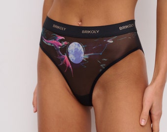 Mesh Panties DRAGON. See Through Panty. Sexy lingerie. Transparent Sissy Panties. Sexy Underwear. High Waisted Panties