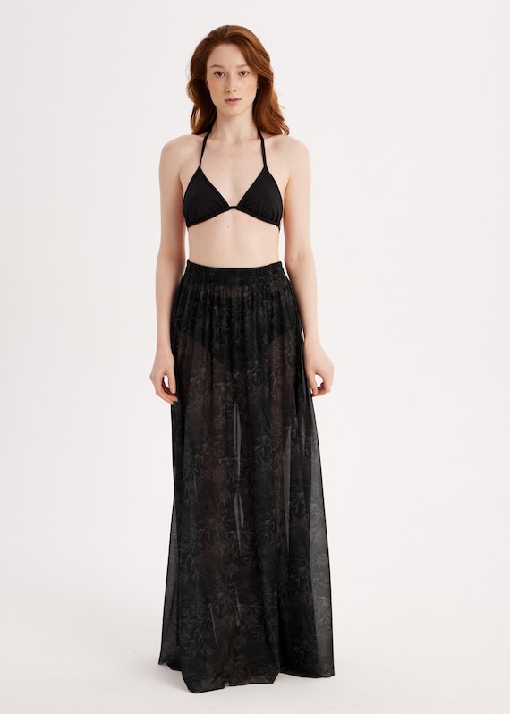 Corals Sheer Mesh Maxi Skirts With SPF 50 – Perfect as Swim Cover