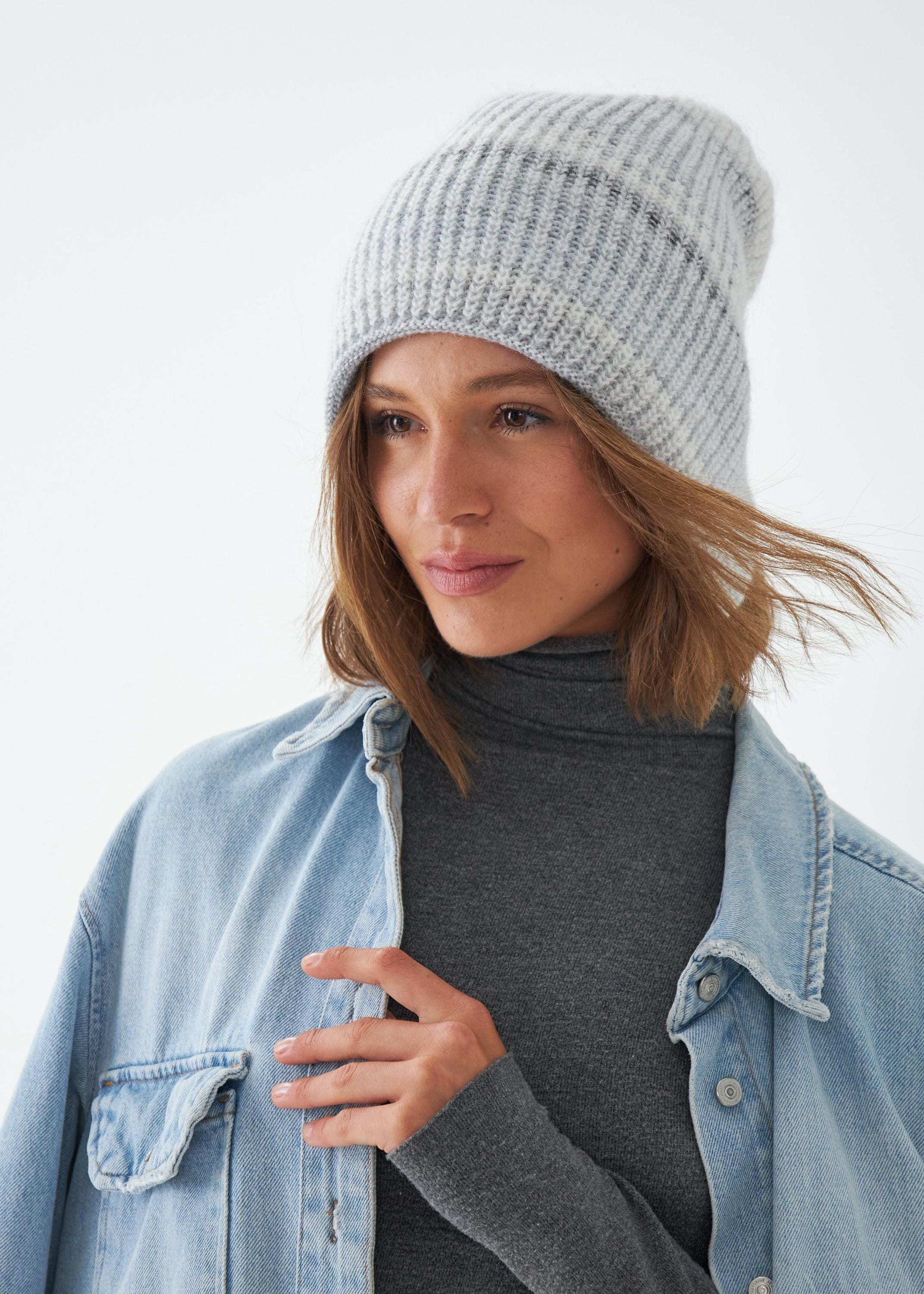 Reversible Italian Wool Beanie: Double-layered Warm Knit Hat 