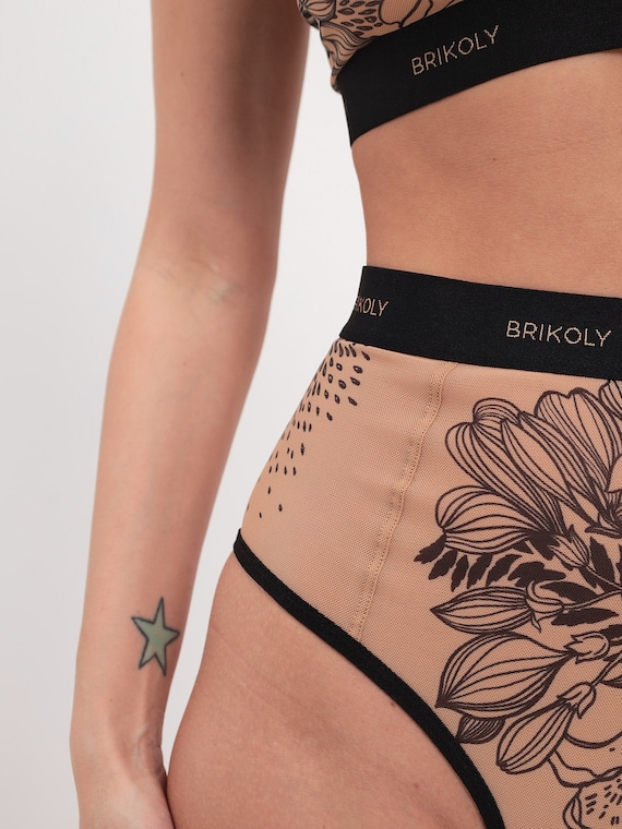 Lingerie Set | Lingerie | Sexy Underwear | Women Underwear | Transparent  Lingerie | Sexy Lingerie | Rave Outfit | Floral Tattoo | Aster