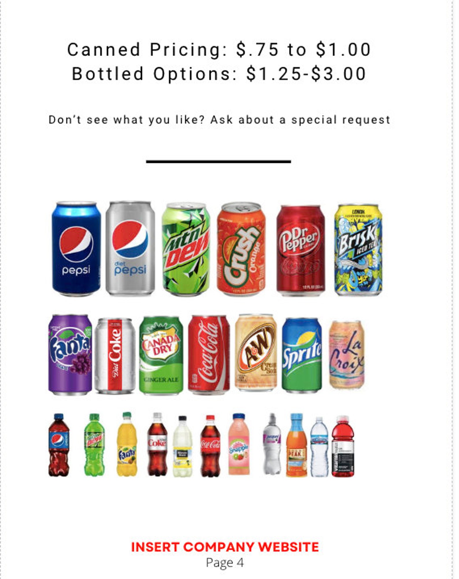 Customizable Vending Machine Product Catalog Template Etsy