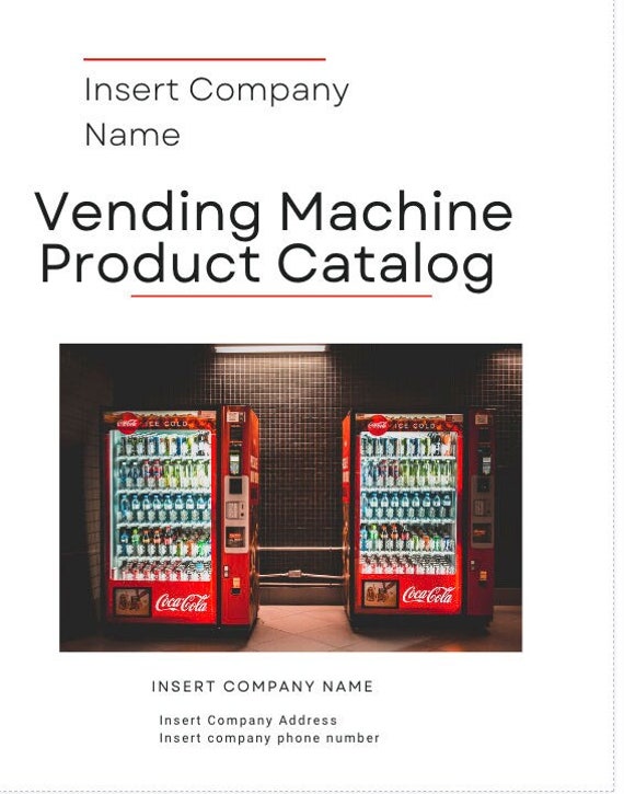 Customizable Vending Machine Product Catalog Template Etsy