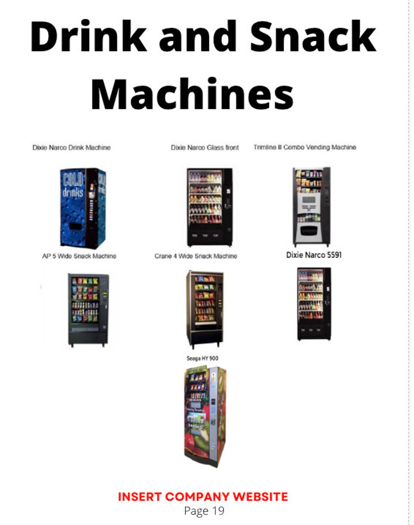 Customizable Vending Machine Product Catalog Template Etsy