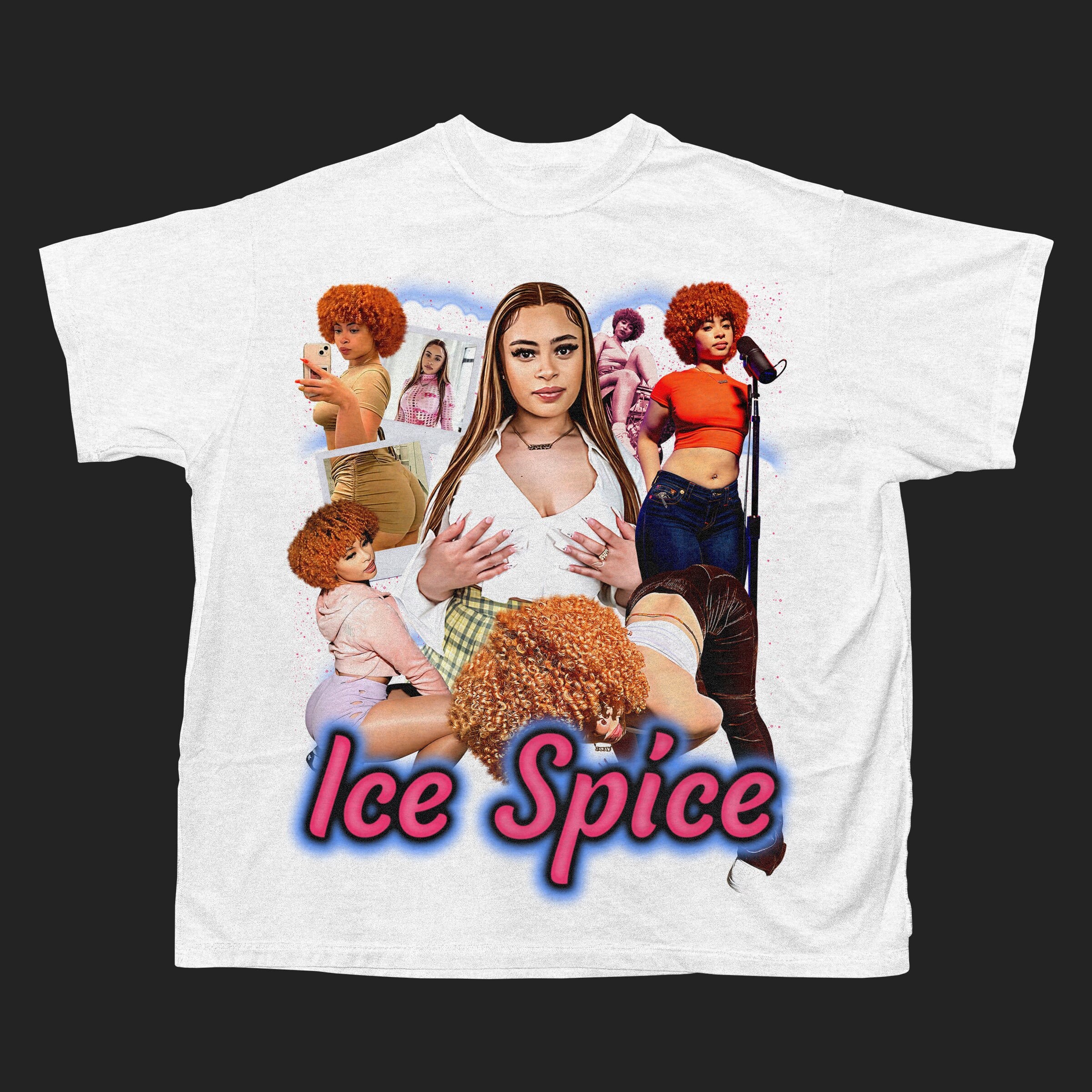Ice Spice Vintage Hip-hop T-shirt White Ice Spice Tees - Etsy