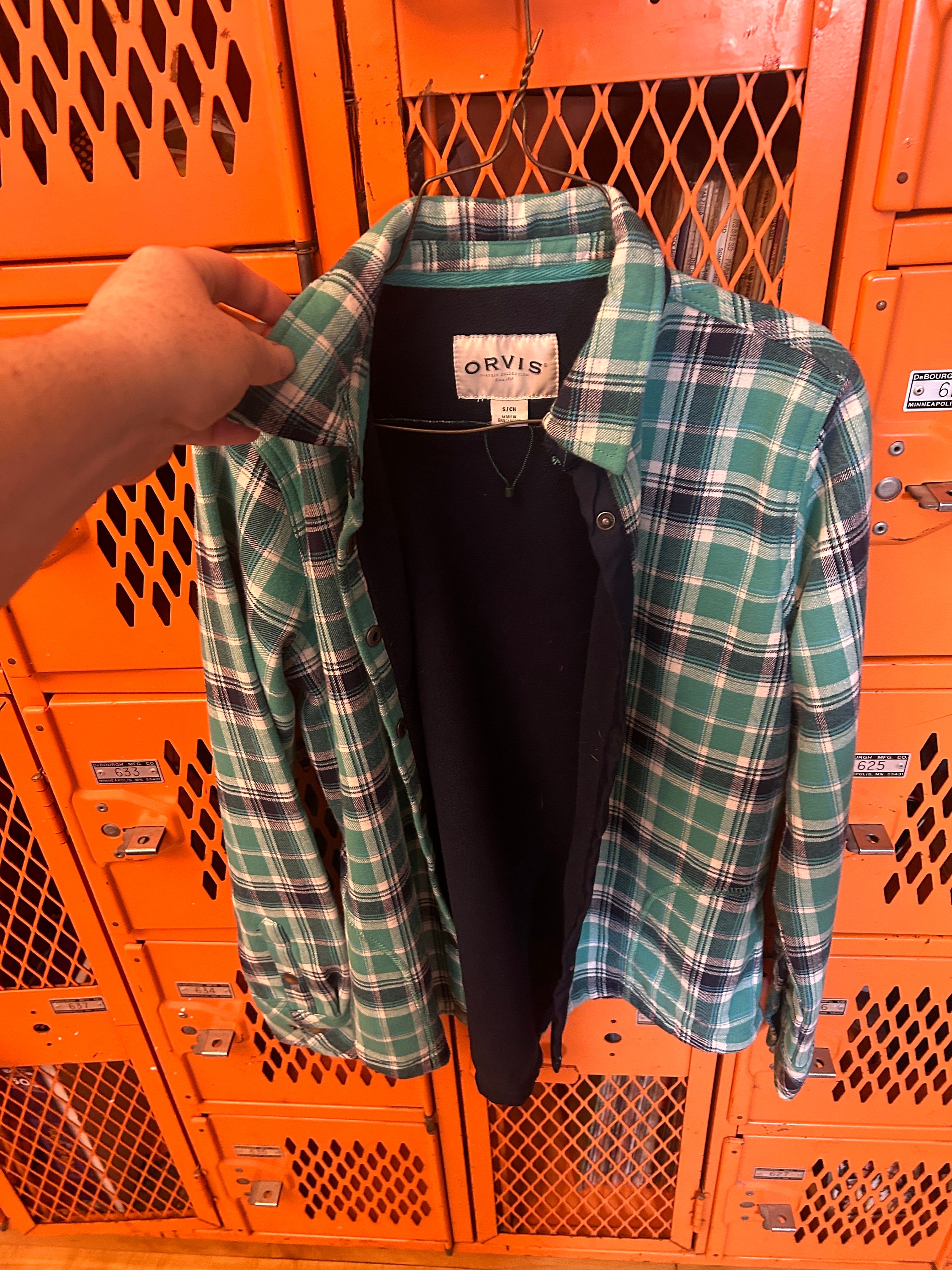 00'S ORVIS Long Sleeve Flannel Check Shirt Men's XL cotton gray type Vintage Second Hand