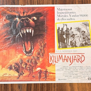 Vintage Horror Movie Poster: A La Sombra Del Kilimanjaro