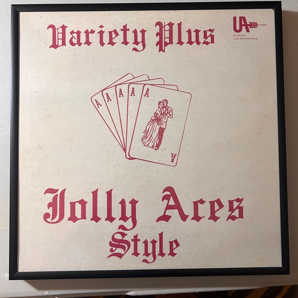 Funky Framed Record: Variety Plus Jolly Acres Style. Perfect for the poker room or mancave!