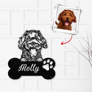 Dog Name Sign Dog Bone Sign Dog Wall Decor Custom Dog Metal Art Sign Personalized Dog Sign Name Dog Bone Name Sign Dog Mom Dad Lover Gift