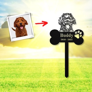 Custom Dog Memorial Stake, Pet Memory Garden Marker, Personalized Furbaby Grave Sign, Puppy Burial Mark