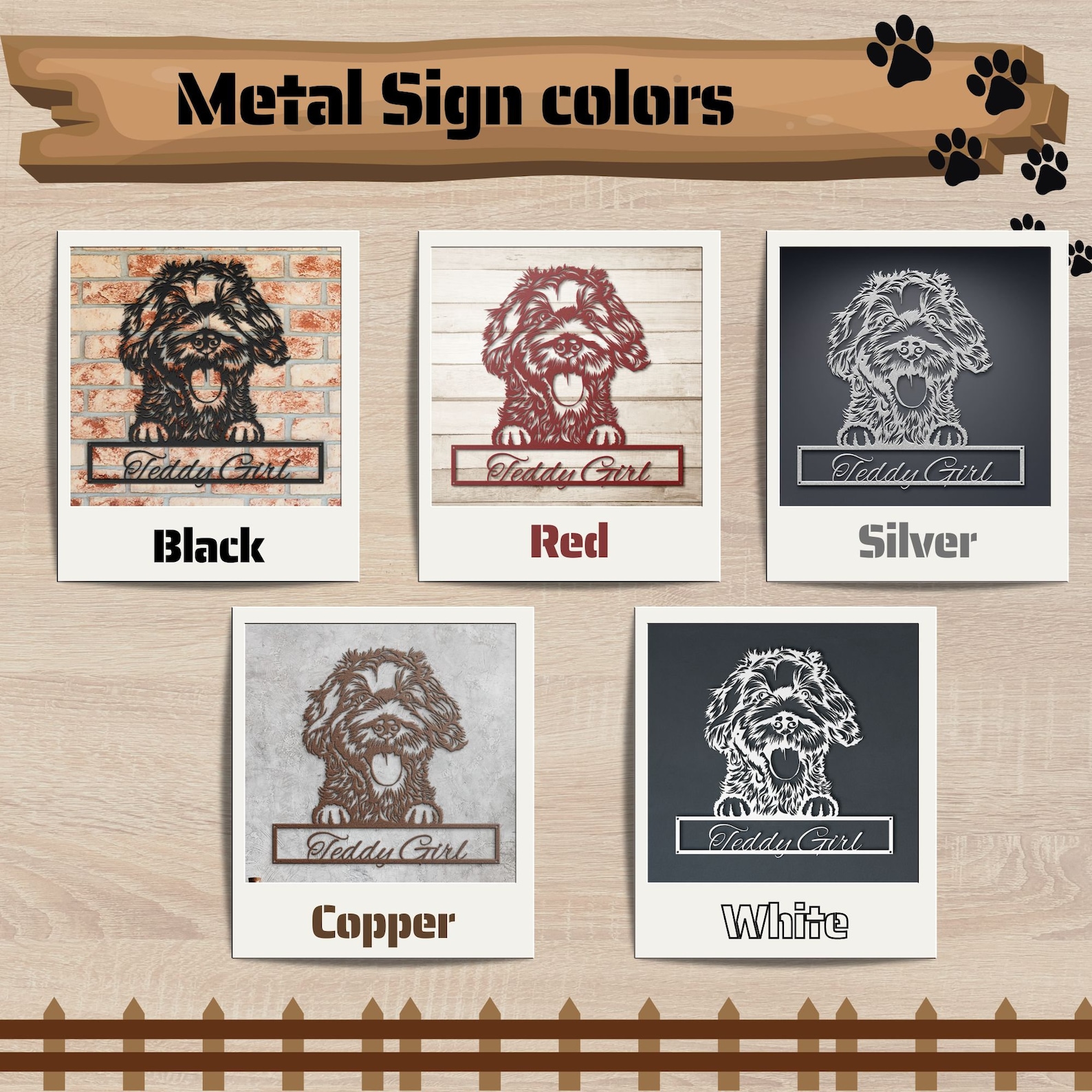 Metal Dog Silhouette Dog Name Sign Metal Dog Wall Art Decor Etsy