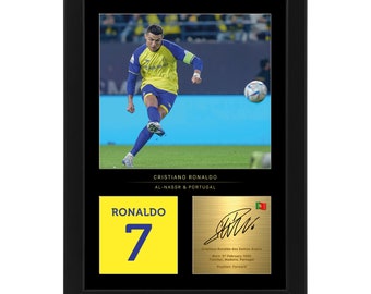 Cristiano Ronaldo Framed Display Gift with Reproduced Digital Signature