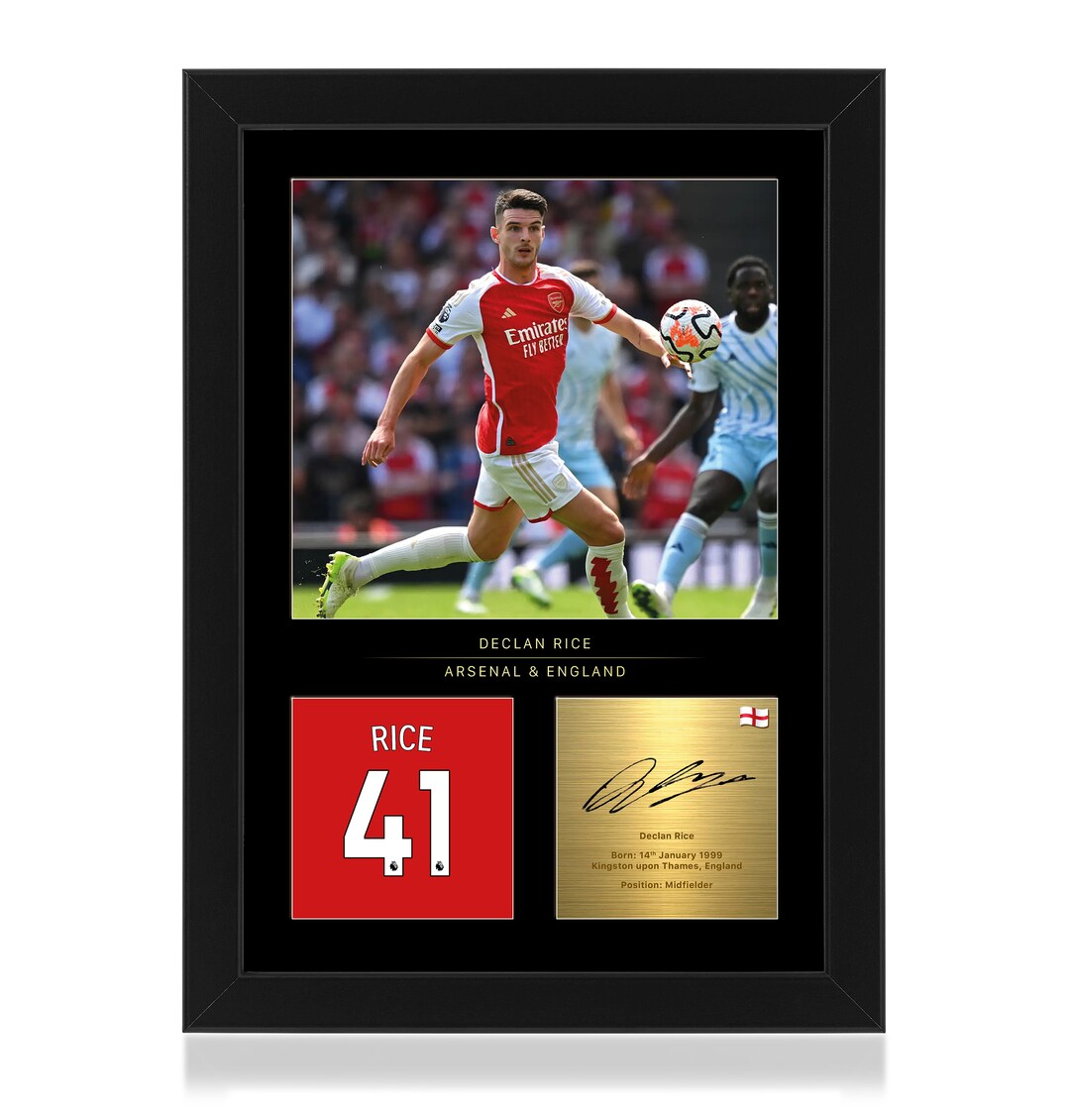 Declan Rice Framed Display Gift With Reproduced Digital Signature - Etsy