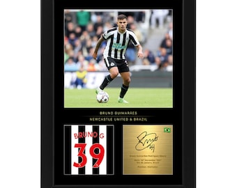 Bruno Guimaraes Framed Display Gift with Reproduced Digital Signature
