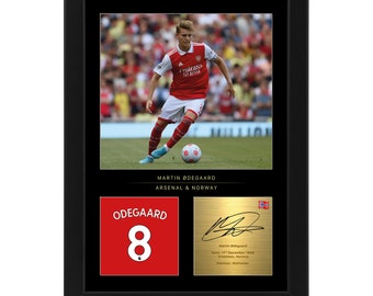 Martin  Ødegaard Framed Display Gift with Reproduced Digital Signature