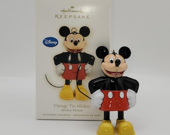 Hallmark Keepsake Disney Vintage Tin Mickey Christmas Tree Ornament