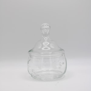 Vintage Princess House Heritage Floral Etched Glass Apothecary Jar