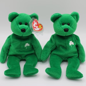 Vintage 1997 Ty Beanie Babies &quot;Erin&quot; the St. Patrick&#39;s Day Irish Bears, Sold Individually