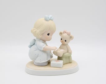Vintage 1993 Enesco Precious Moments "Caring" 1994 Members Only Ceramic Figurine