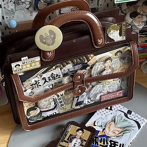 Ita bag preppy style Shoulder VS cross-body  switch at will bag Clear Vinyl Display Window
