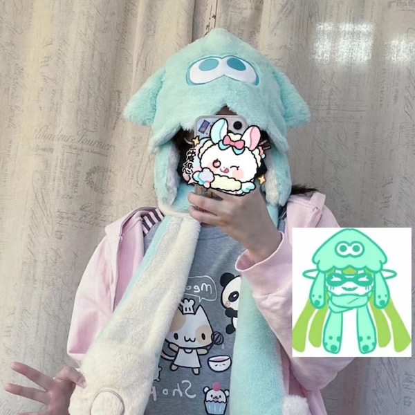 Écharpe Splatoon Squid Hug, bonnet, écharpe, cadeau parfait pour les fans de Splatoon