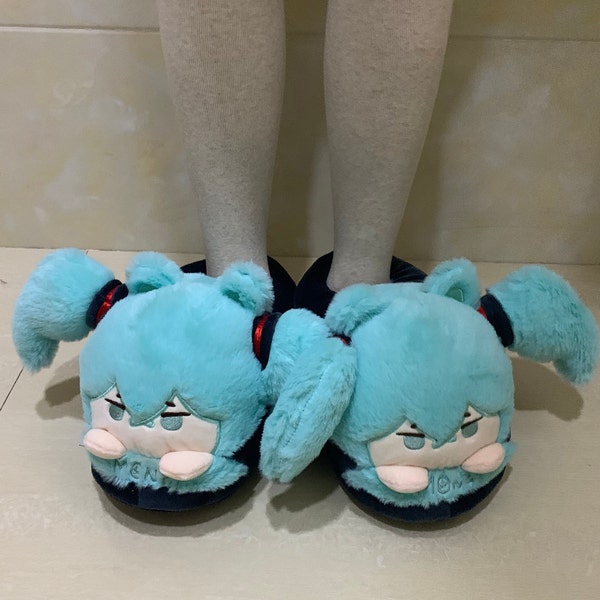 Hatsune Miku plush cotton slippers