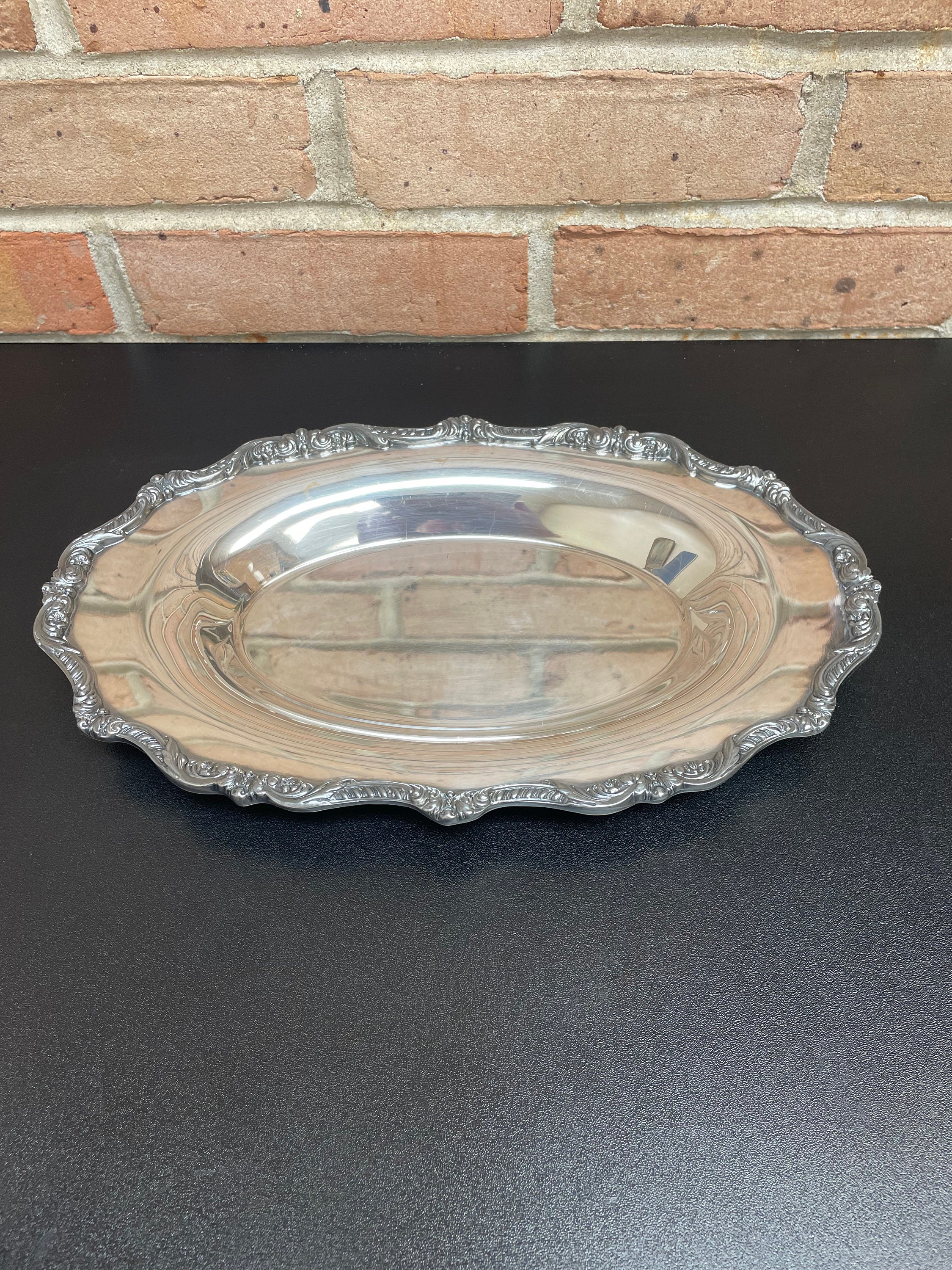 Vintage Silver Tray Marked EPC Old English by Poole 5006 Bread