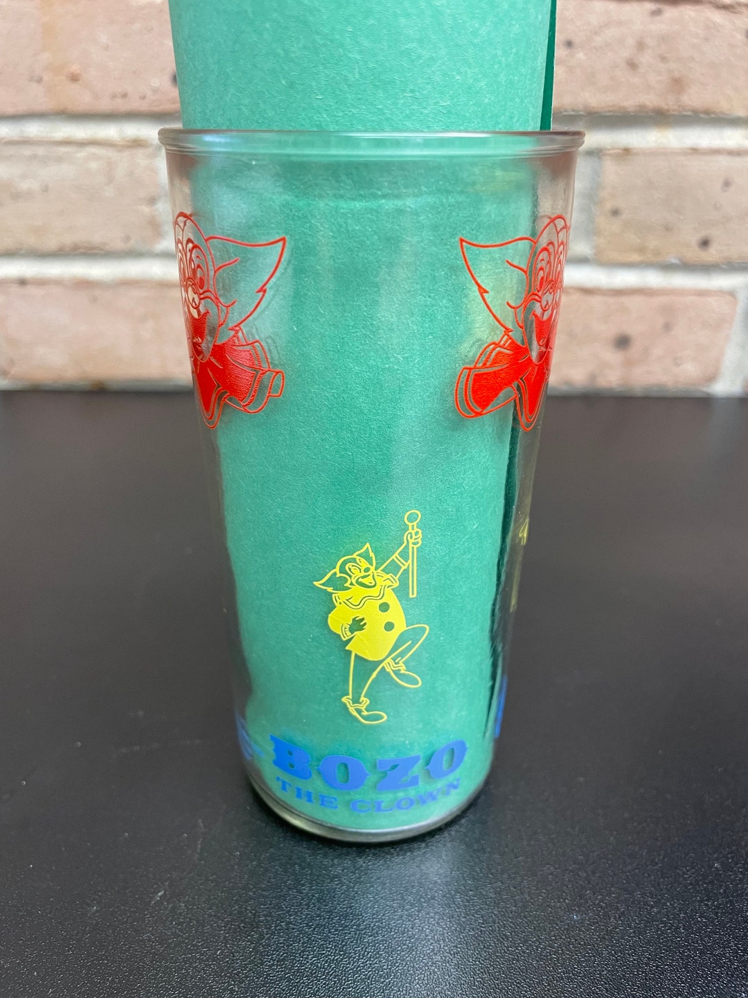 Vintage BOZO the Clown Drinking Glass 1965 Larry Harmon Etsy