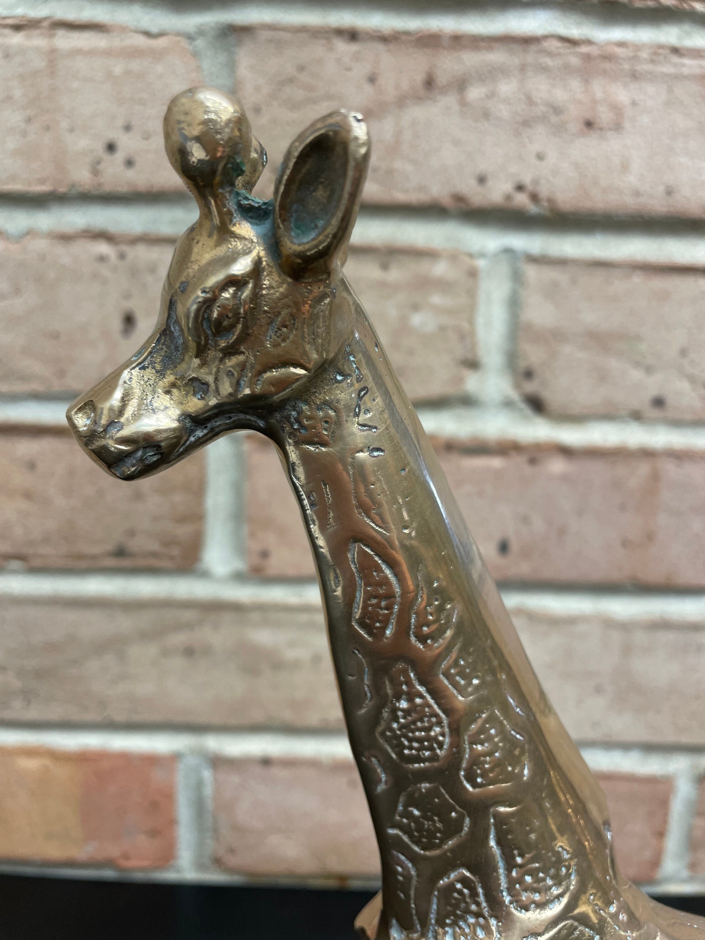 Brass Giraffe Vintage MCM Solid Brass Tall and Heavy Giraffe - Etsy