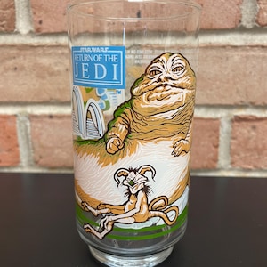 Vintage 1983 Return of the Jedi Star Wars Burger King Coca-Cola Collectable Drinking Glass Limited Edition promotional Advertising Glass