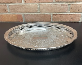 【Oneida】 ギャラリートレー / バトラートレー 【シルバープレート】 Oneida】 ギャラリートレー / バトラートレー 【シルバープレート