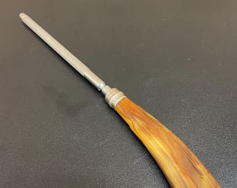 ヴィンテージナイフシャープナー ベークライトハンドル ホーニングロッド ナイフシャープナー レトロ 60年代 キッチン用品 状態良好