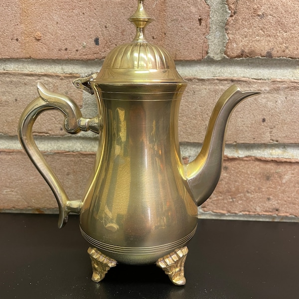 Brass Coffee Pot Etsy
