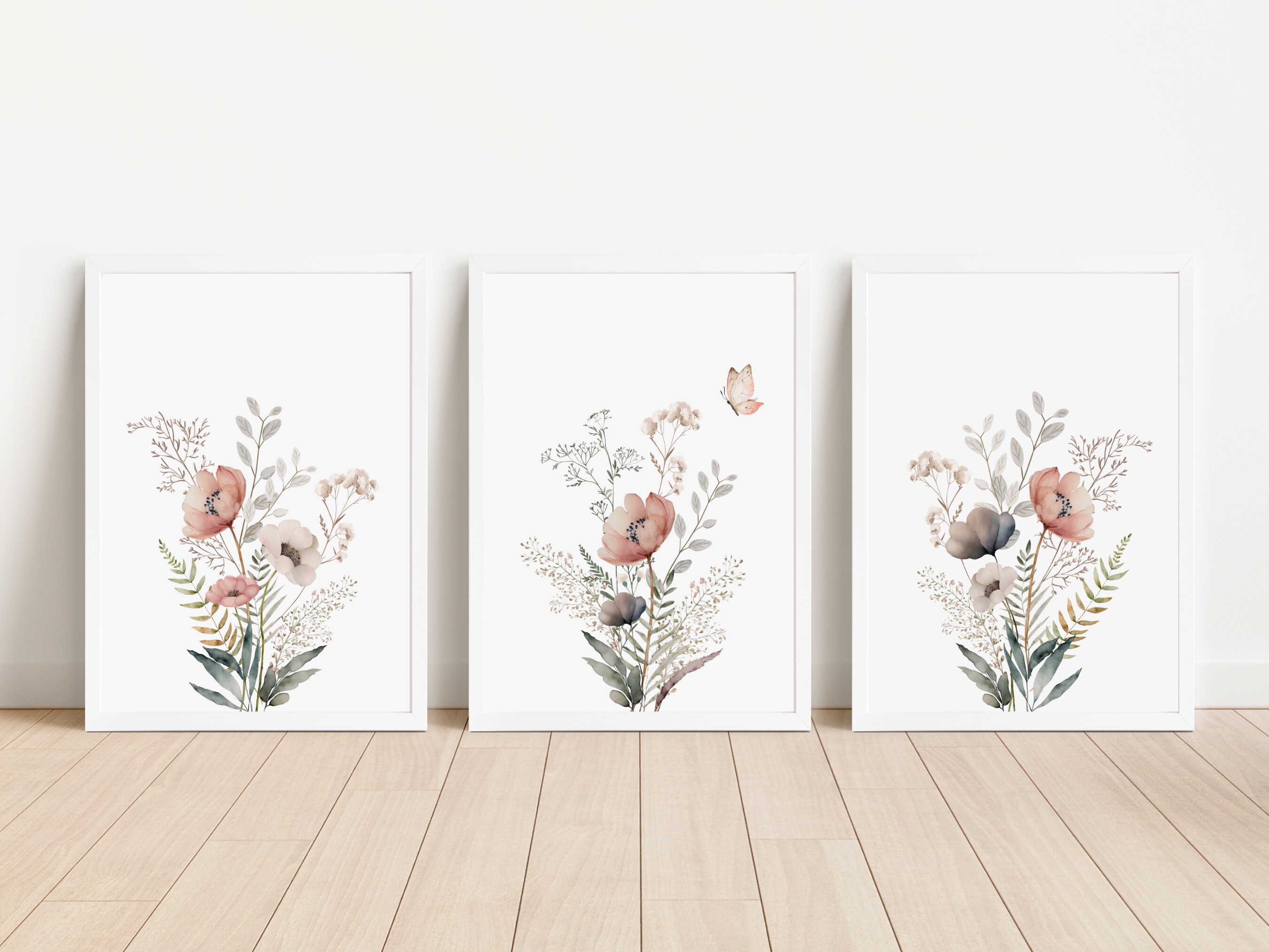 Wildflower Print Set, Baby Girl Wildflower Nursery, Floral Nursery ...