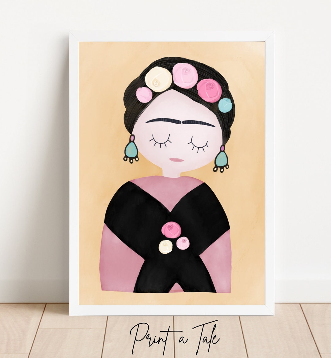 Frida Kahlo Wandbild Gerahmt – Feministische Kunst, Bunt & Inspirierend