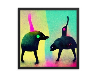 Wandering Companions - Psychedelic, Trippy, Animal Art - Print/Poster - Unique Design