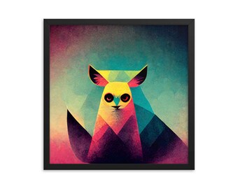 Tree Trunk Lemur - Psychedelic, Trippy, Animal Art - Print/Poster - Unique Design