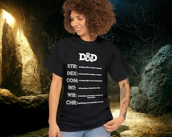DnD Stats via Tomato Explanation Unisex Heavy Cotton Tee