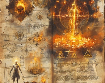 Necronomicon Book Pages, RPG Gaming Asset, Call of Cthulhu, King in Yellow (10+ Images)