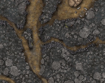 Battlemap Series: RPG Cave Camp DnD Pathfinder or any TTRPG