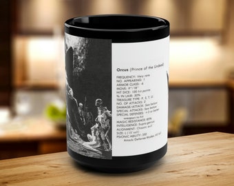 Old School DnD The Master of Undeath 2 Black Mug, 15oz
