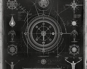 TTRPG Star Charts, Runes, Magical Circles (Digital Art)