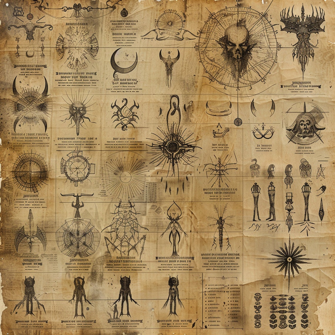 Evil Runes Digital Art, Arcane Horror Pages (digital Download) - Etsy