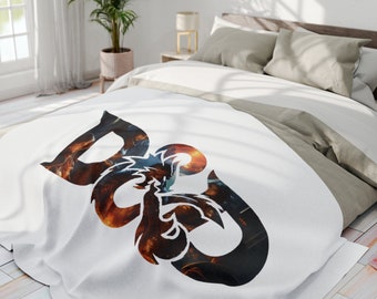 D&D Arctic Fleece Blanket, RPG Gaming Gift