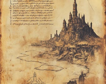 Ancient Map Set, RPG Gaming Asset (Digital Download)