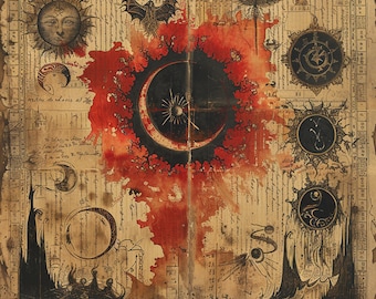 Dark Signs Book Pages, Horror RPG Gaming Asset (Digital Download)