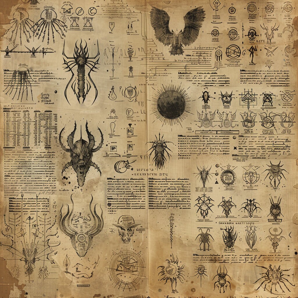 Evil Runes Digital Art, Arcane Horror Pages (digital Download) - Etsy
