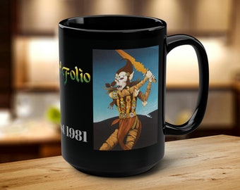 Old School DnD Fiend Folio Tribute Black Mug, 15oz